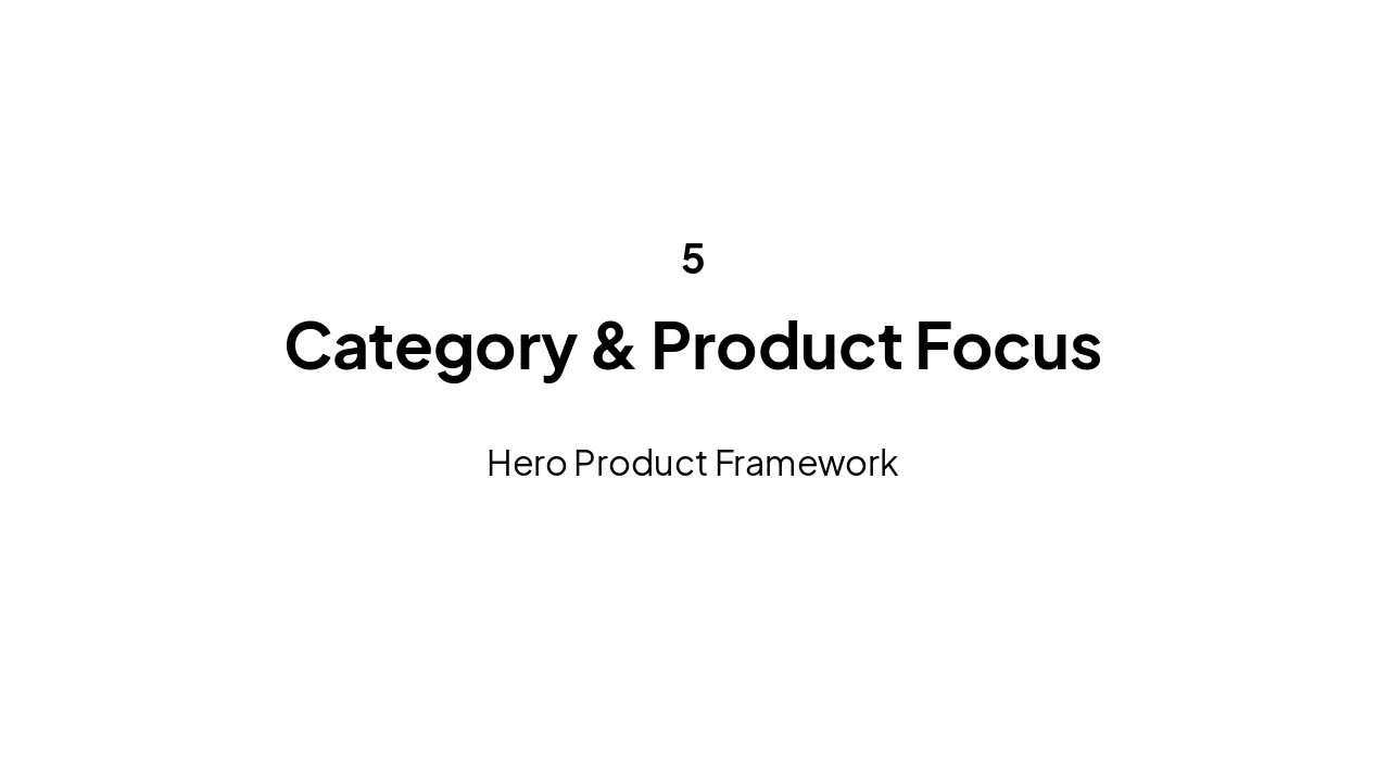Slide 11 - Category & Product Focus
