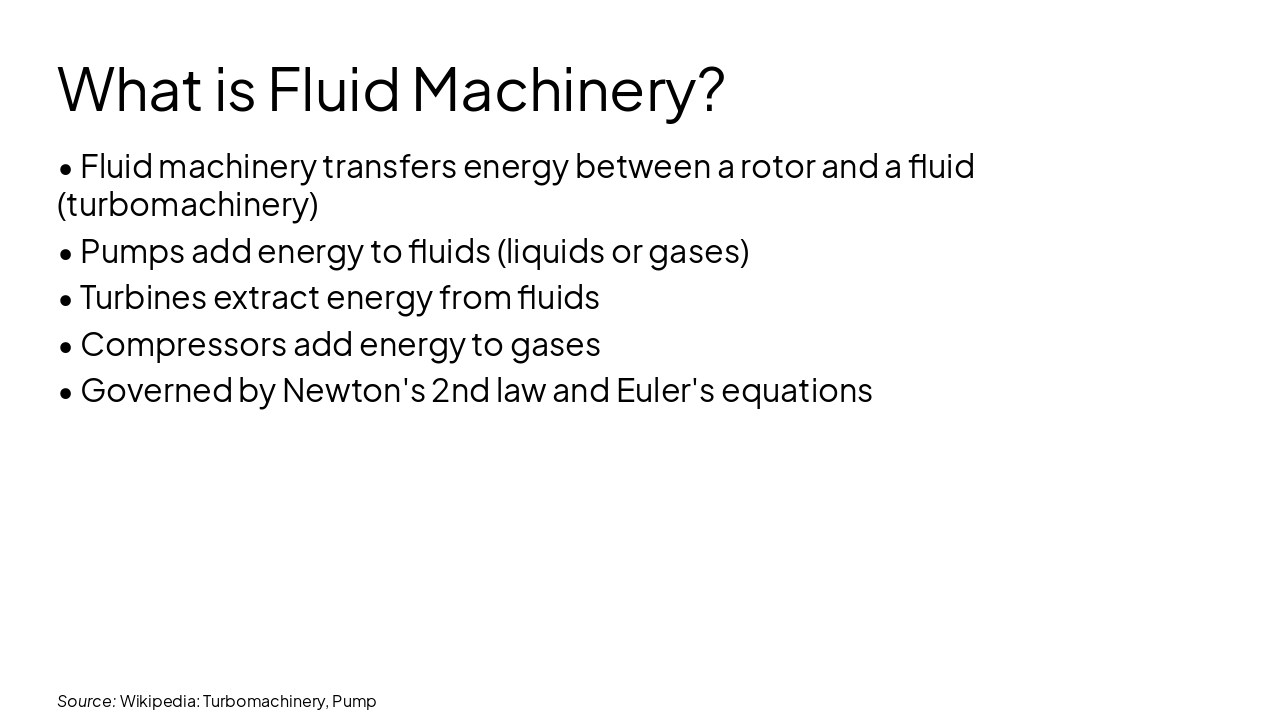 Slide 4 - What is Fluid Machinery?