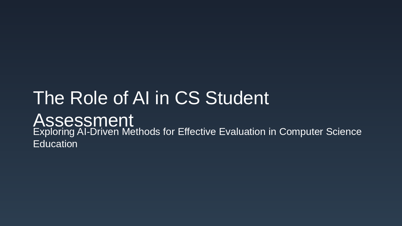 AI in CS Student Assessment: Practical Insights