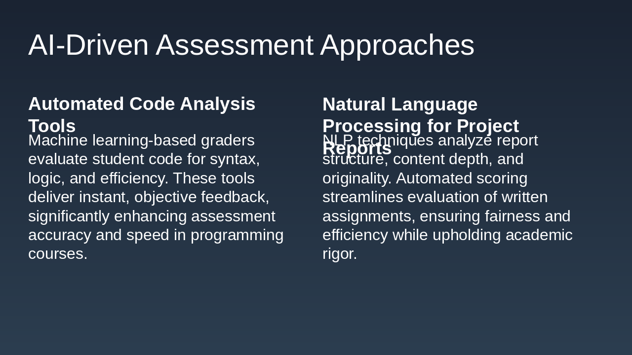 Slide 6 - AI-Driven Assessment Approaches