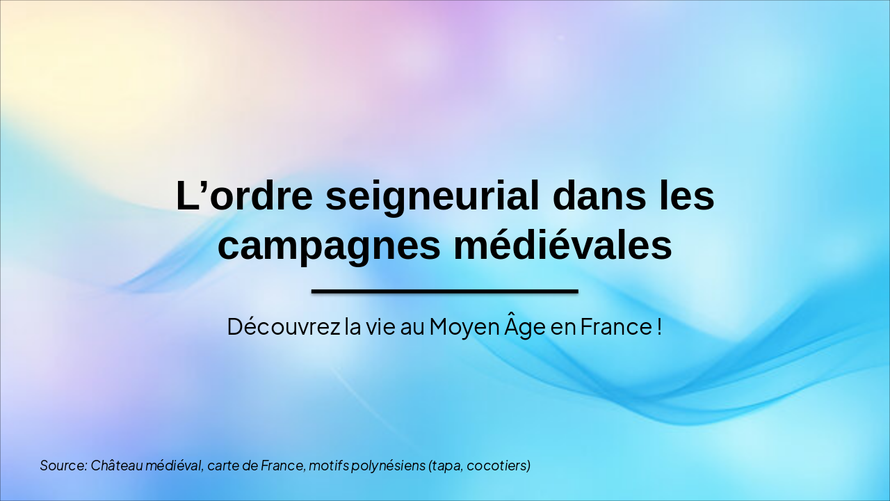 Slide 1 - L’ordre seigneurial dans les campagnes médiévales