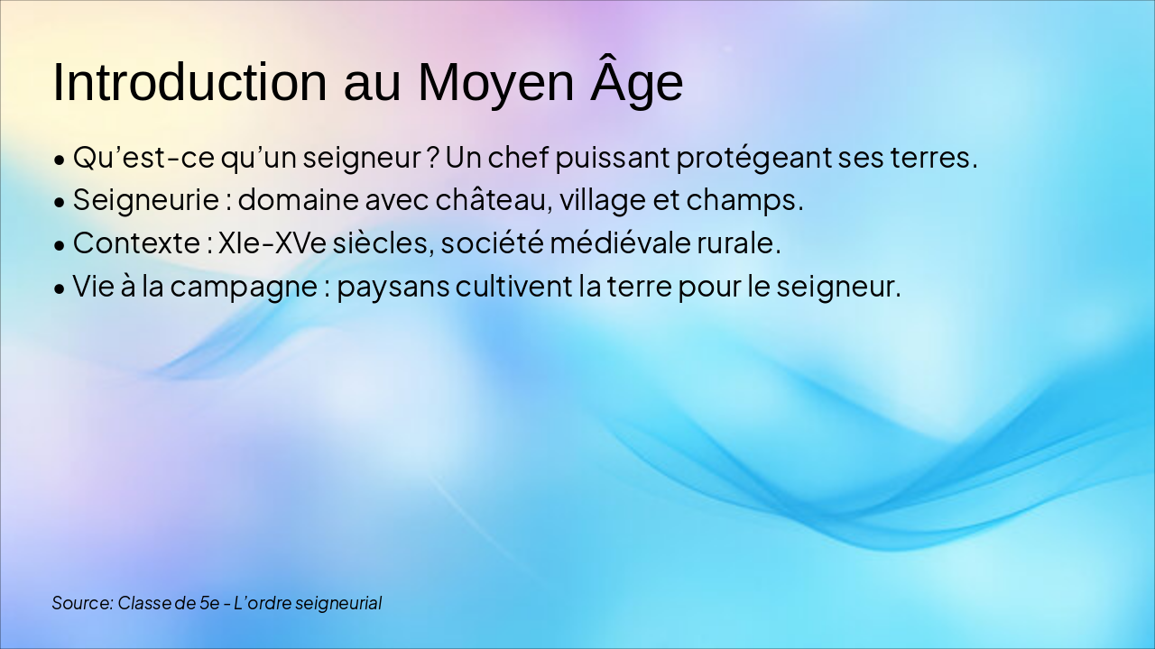 Slide 2 - Introduction au Moyen Âge
