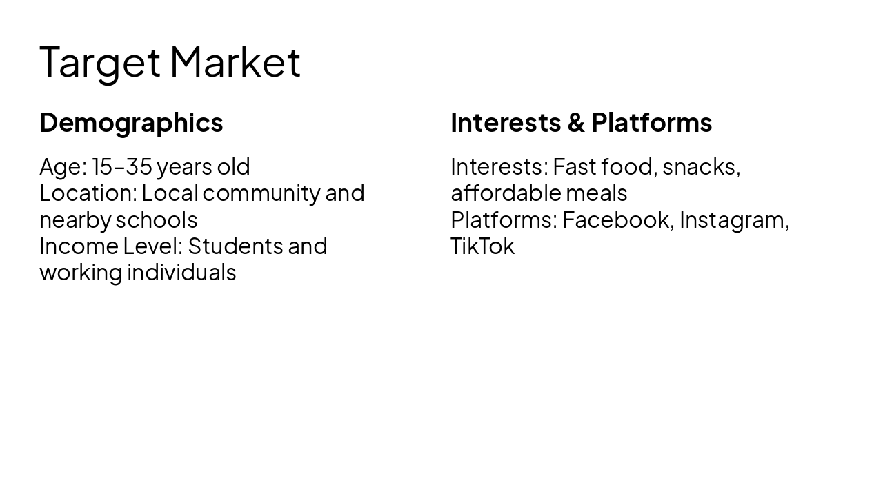Slide 4 - Target Market