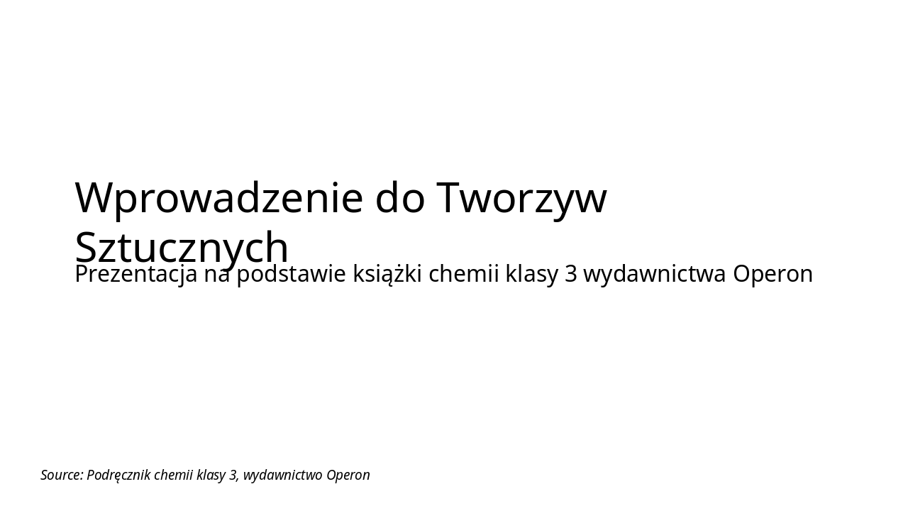 Wprowadzenie do Tworzyw Sztucznych