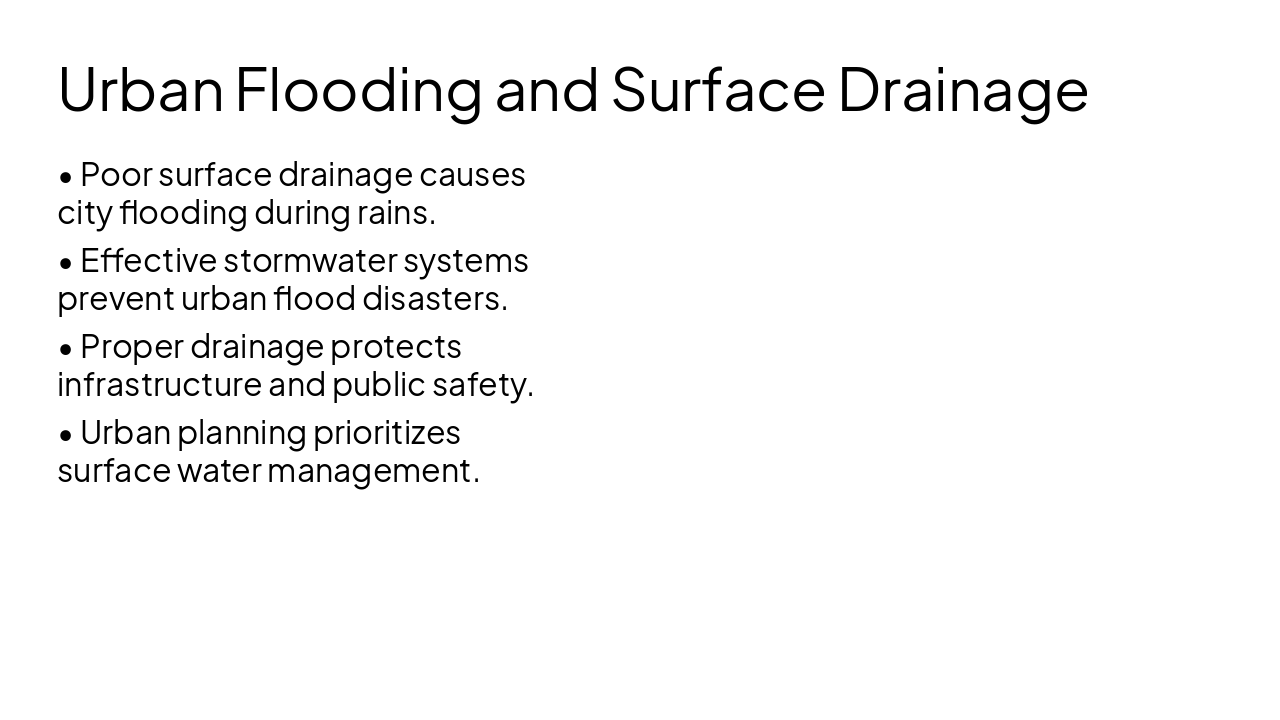 Slide 4 - Urban Flooding and Surface Drainage
