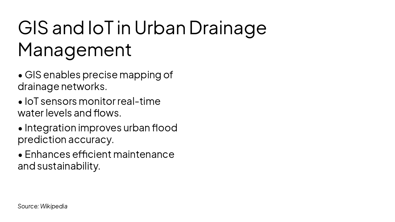 Slide 8 - GIS and IoT in Urban Drainage Management