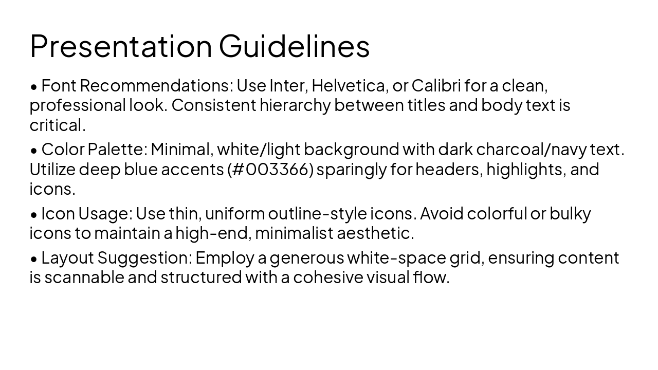 Slide 12 - Presentation Guidelines