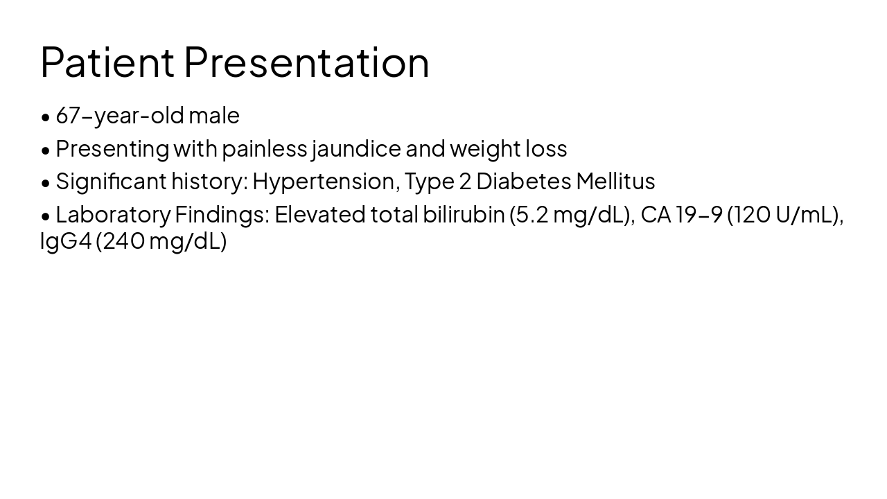 Slide 2 - Patient Presentation