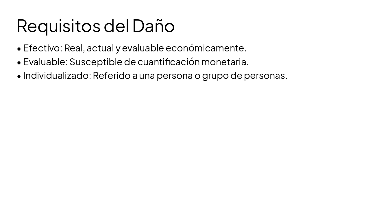Slide 4 - Requisitos del Daño