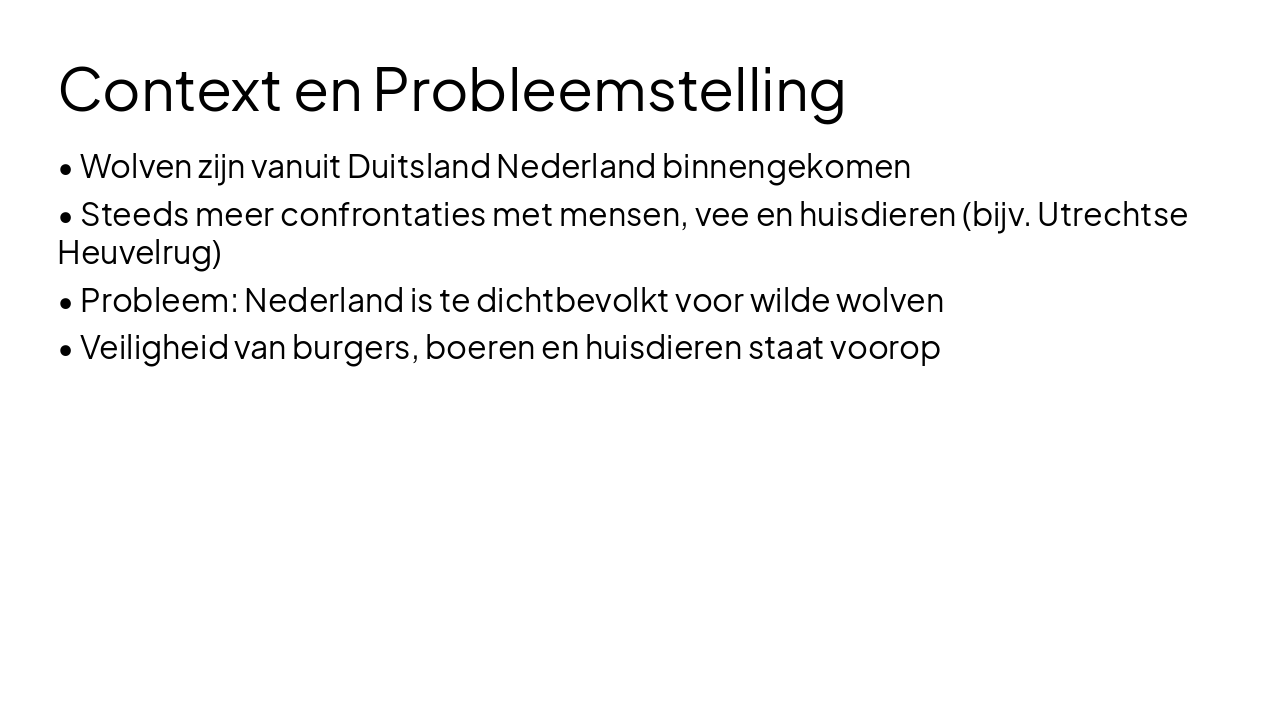 Slide 3 - Context en Probleemstelling
