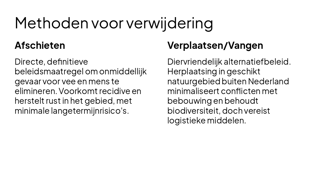 Slide 5 - Methoden voor verwijdering