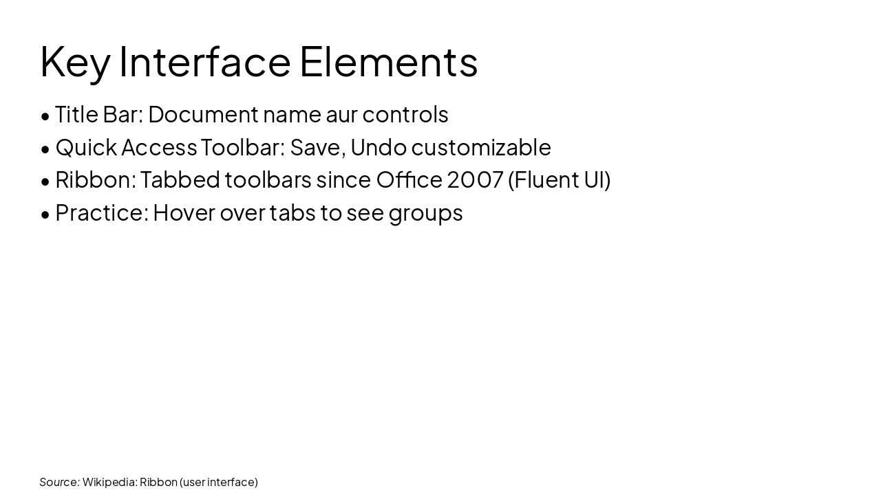 Slide 8 - Key Interface Elements
