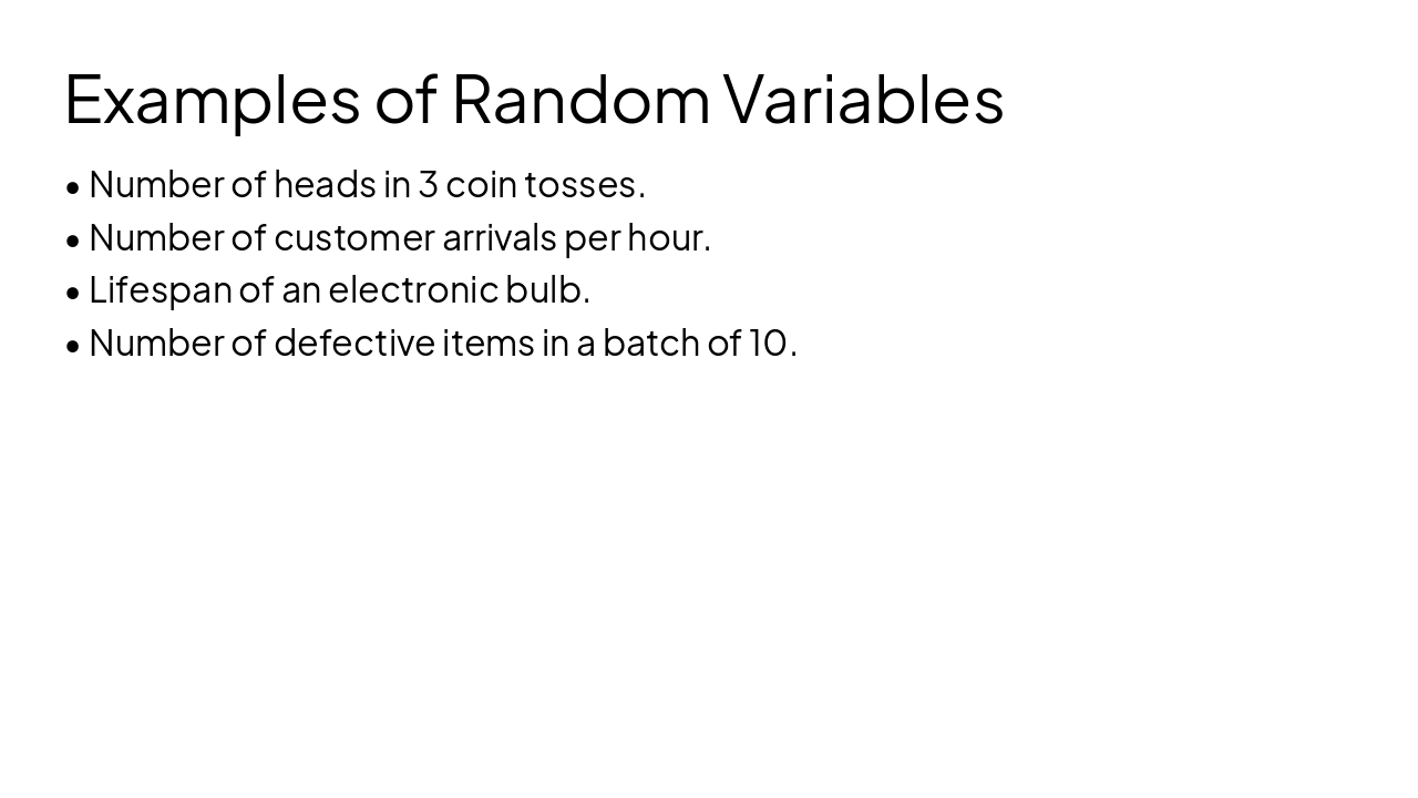 Slide 10 - Examples of Random Variables