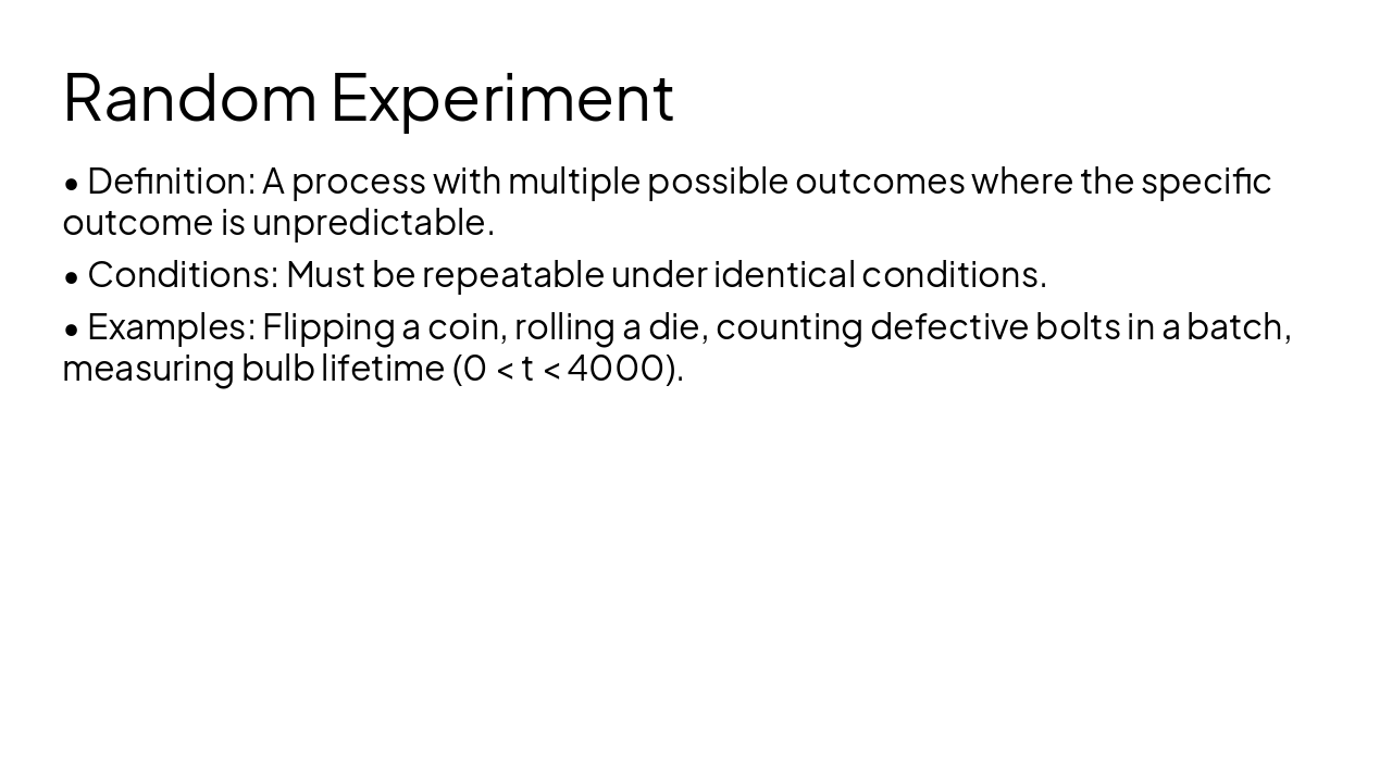 Slide 4 - Random Experiment