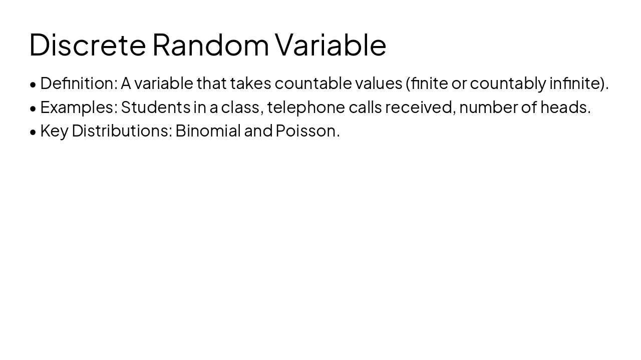 Slide 11 - Discrete Random Variable