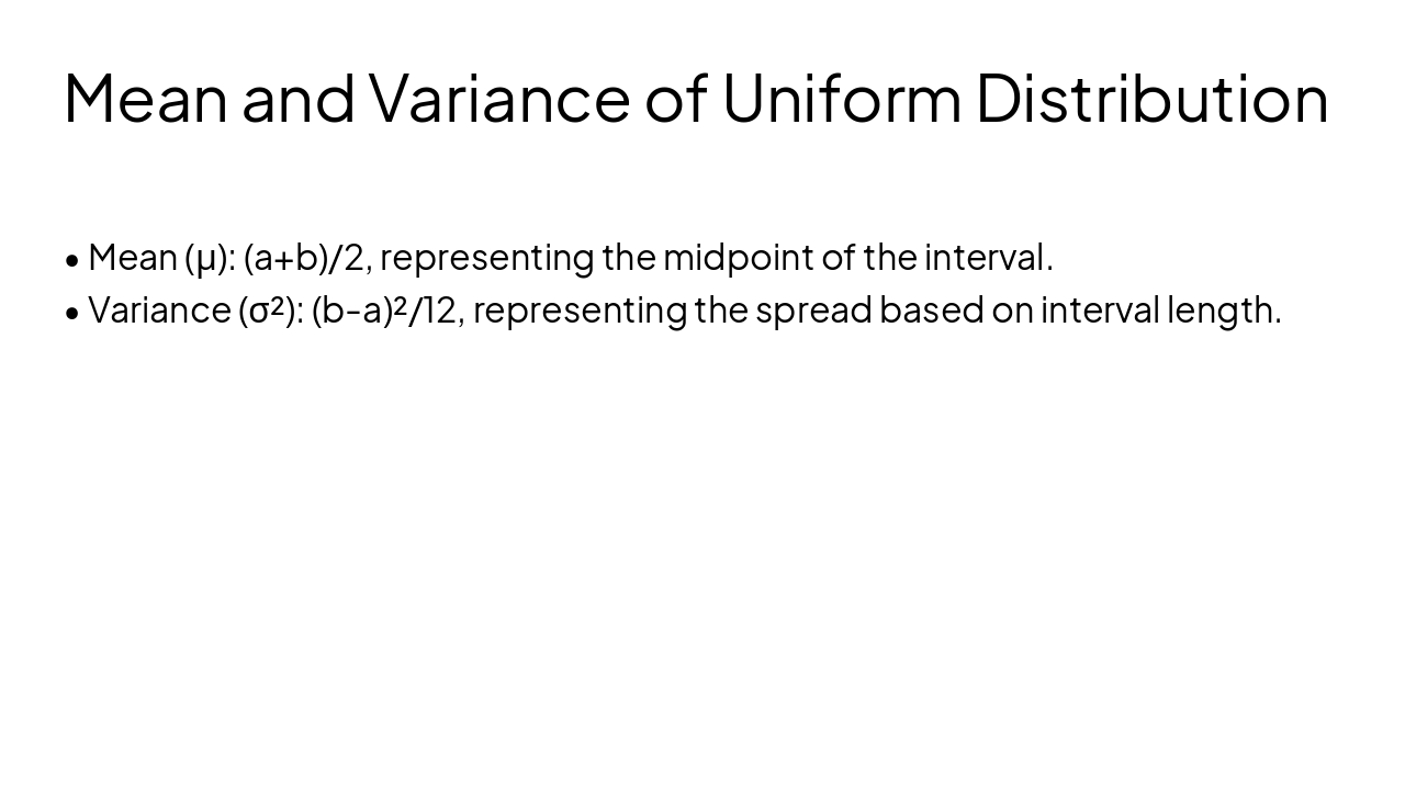 Slide 20 - Mean and Variance of Uniform Distribution