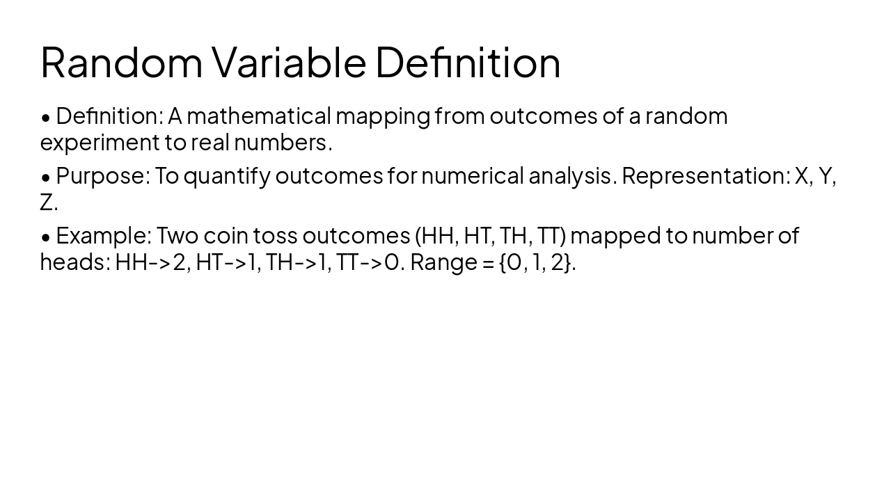 Slide 8 - Random Variable Definition
