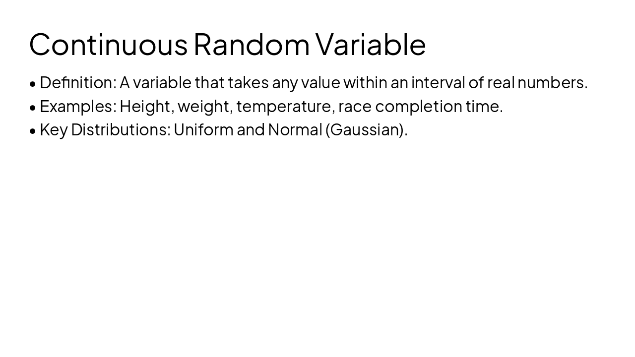 Slide 12 - Continuous Random Variable