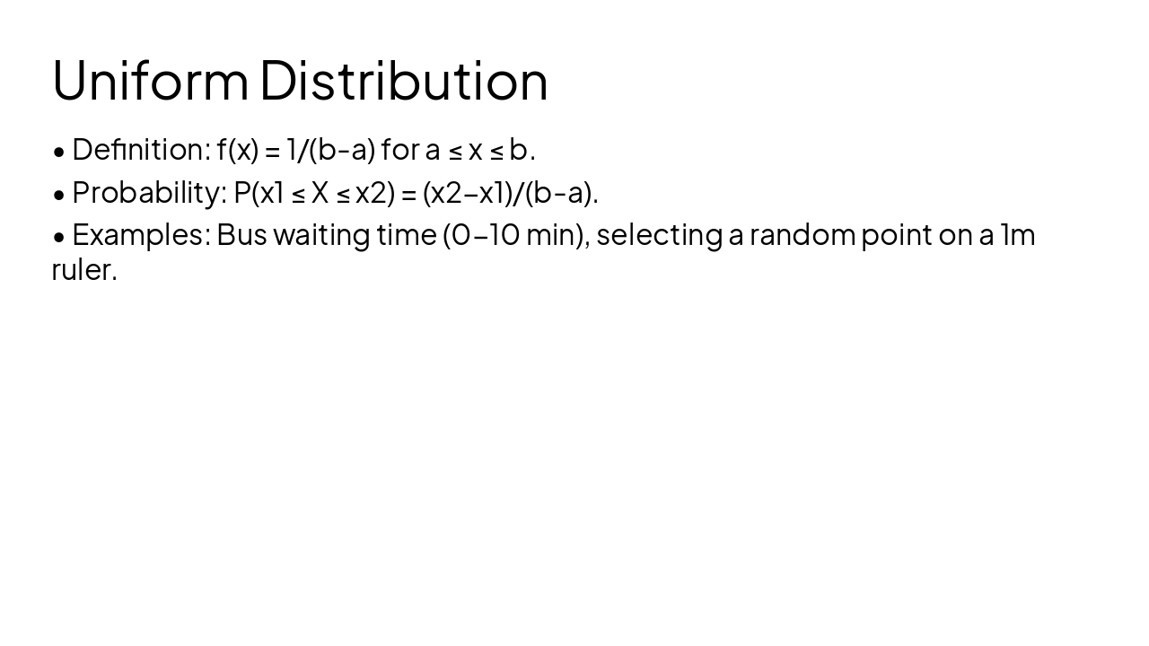 Slide 19 - Uniform Distribution