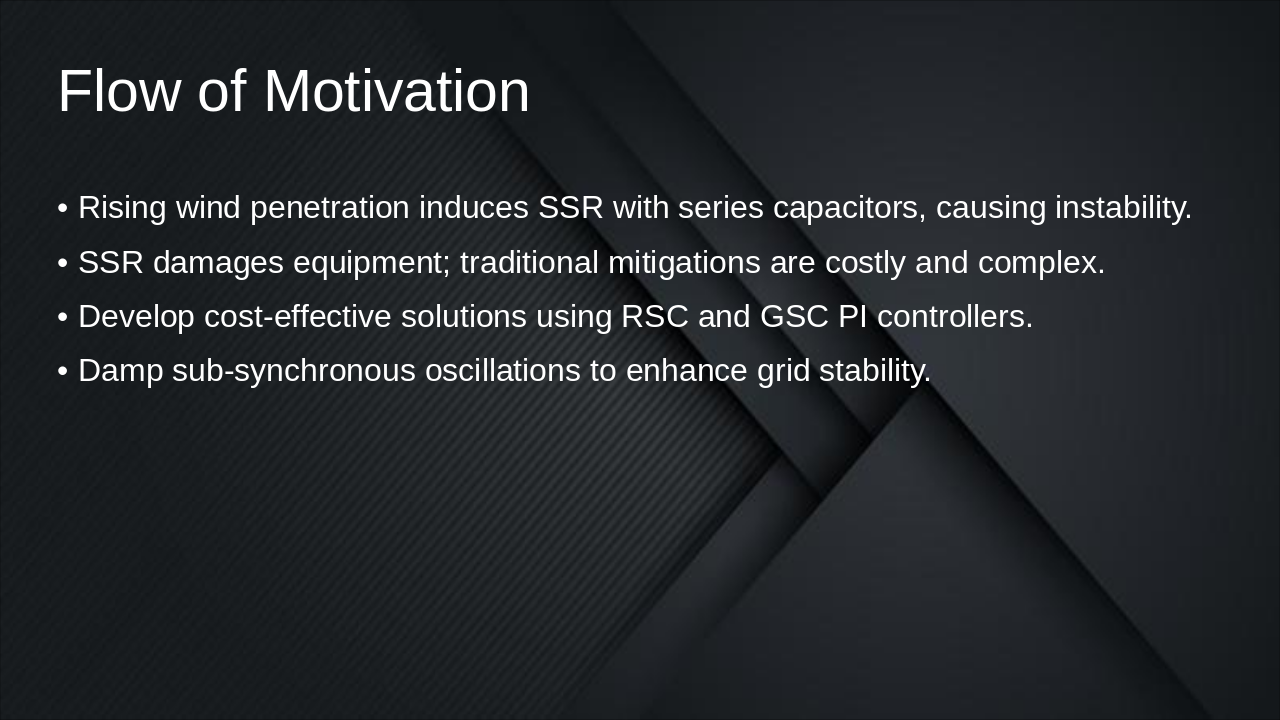 Slide 2 - Flow of Motivation