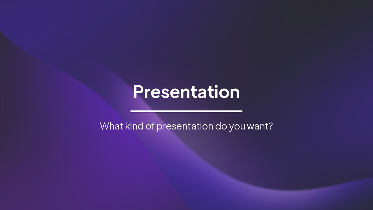 Presentation Framework Overview