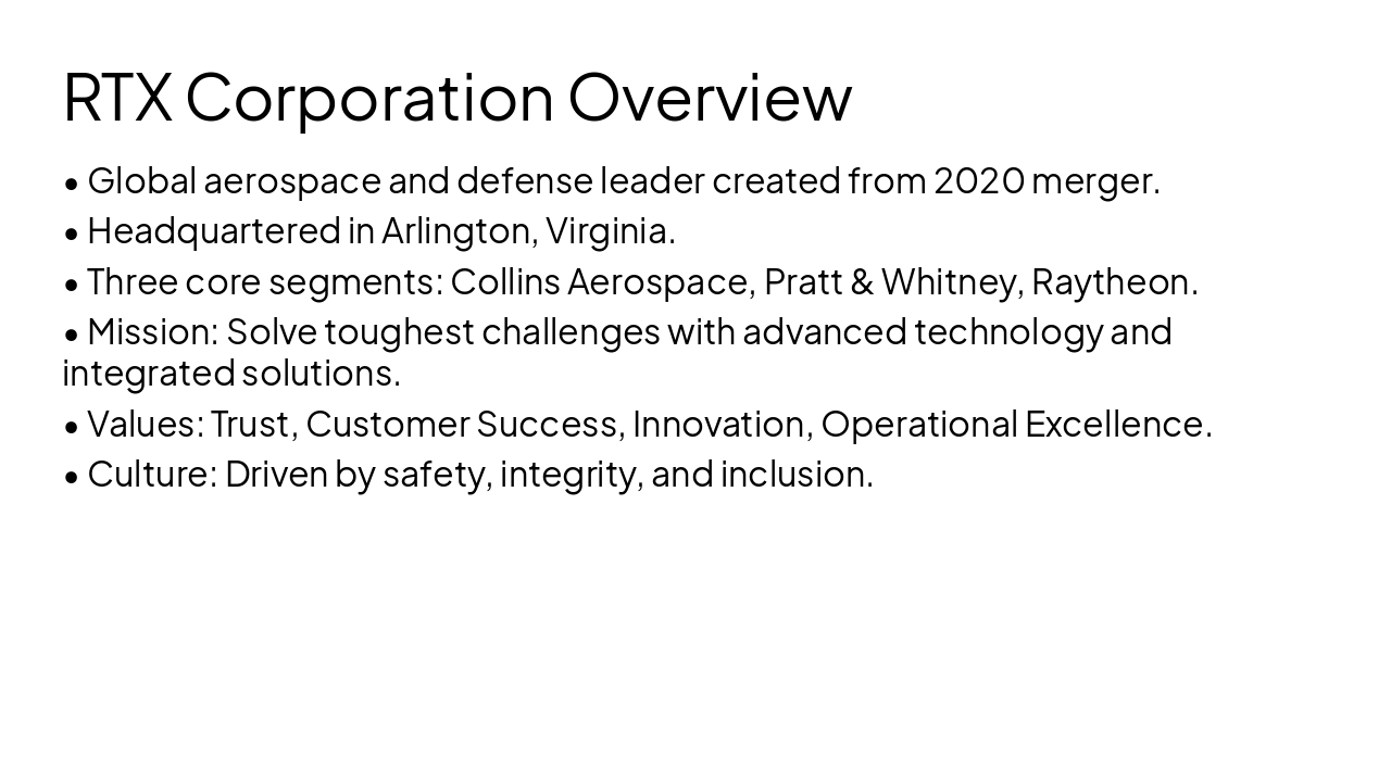 Slide 3 - RTX Corporation Overview