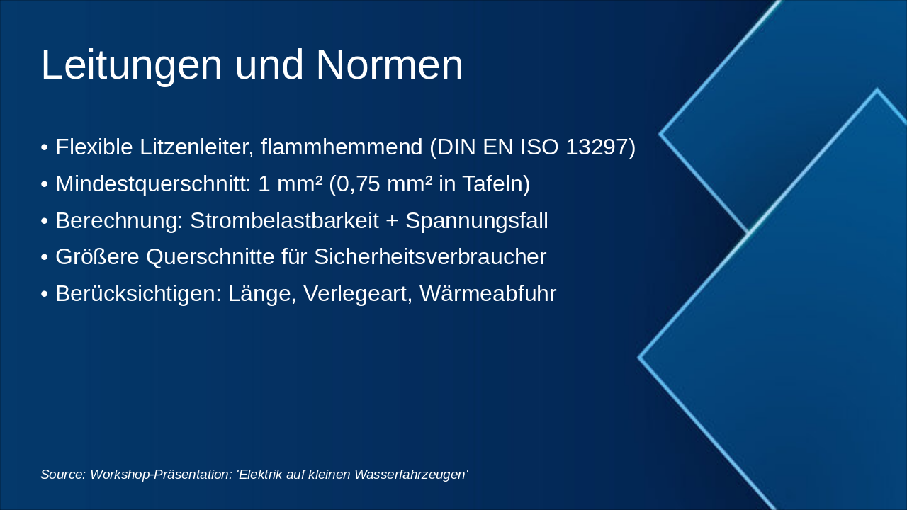 Slide 16 - Leitungen und Normen
