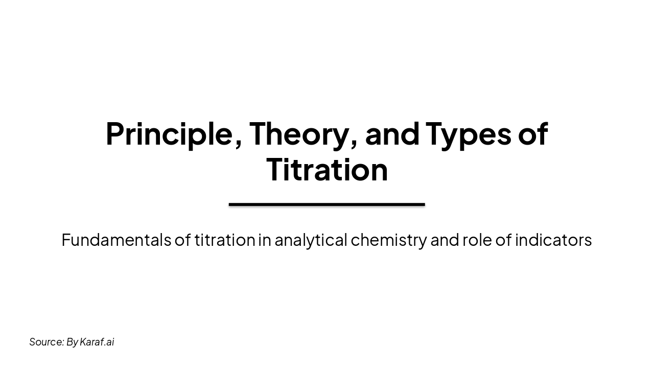 Titration: Principles, Types & Indicators