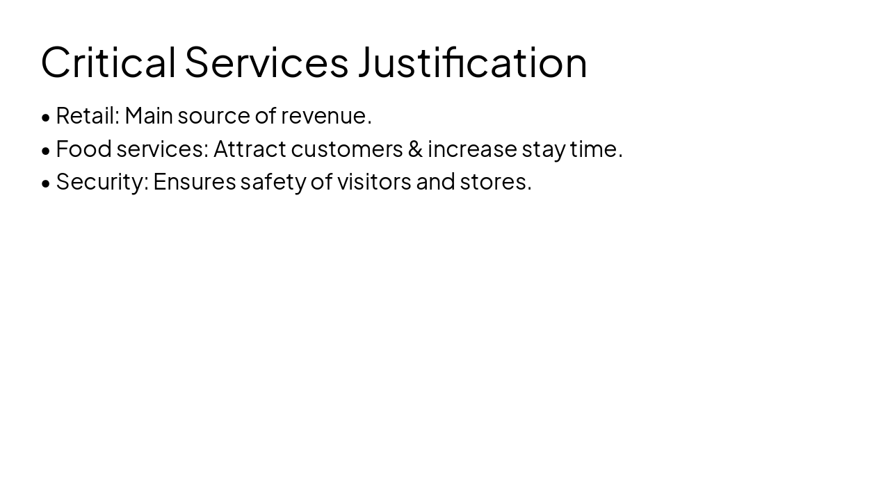 Slide 5 - Critical Services Justification