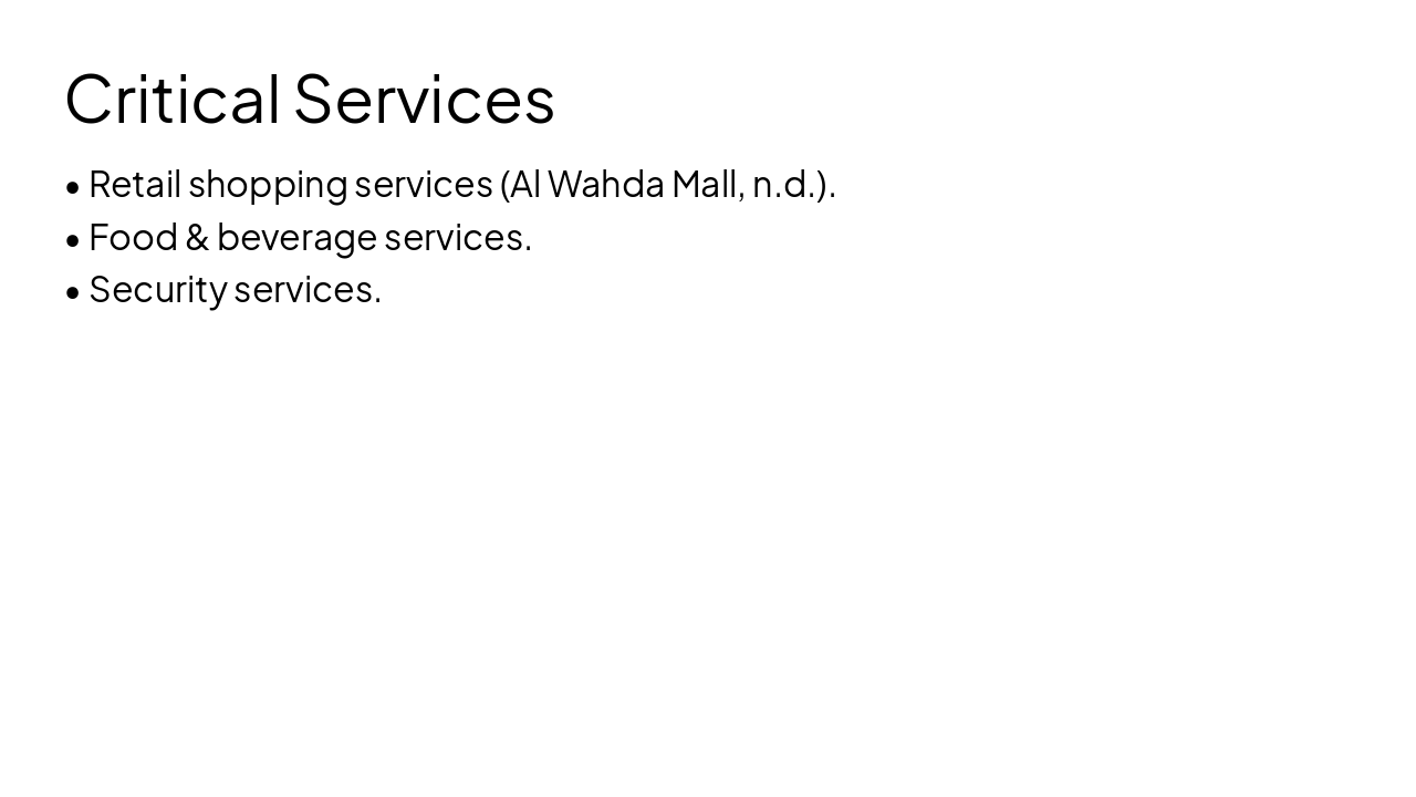 Slide 4 - Critical Services