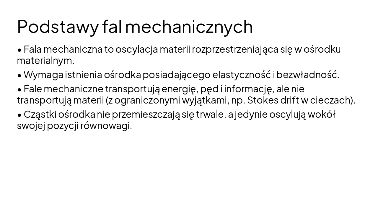 Slide 3 - Podstawy fal mechanicznych
