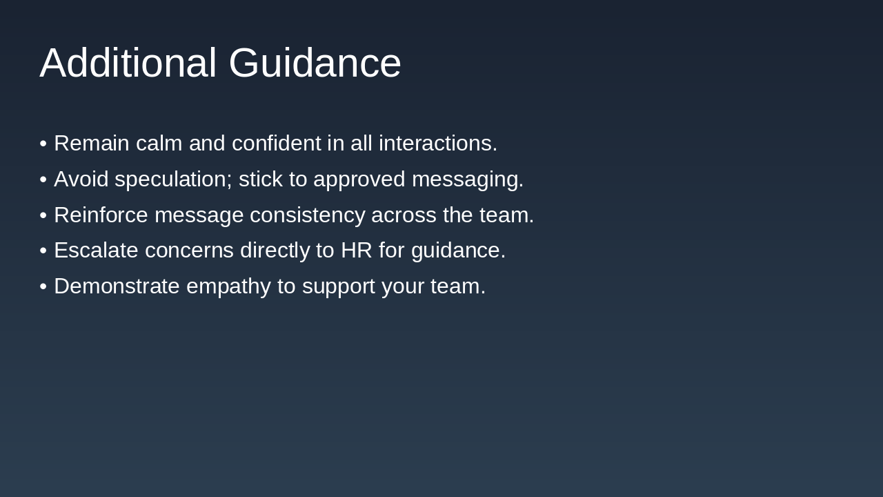 Slide 8 - Additional Guidance