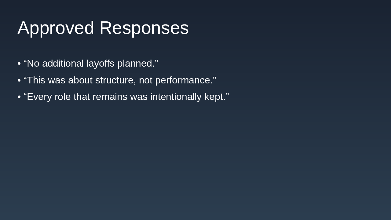 Slide 5 - Approved Responses
