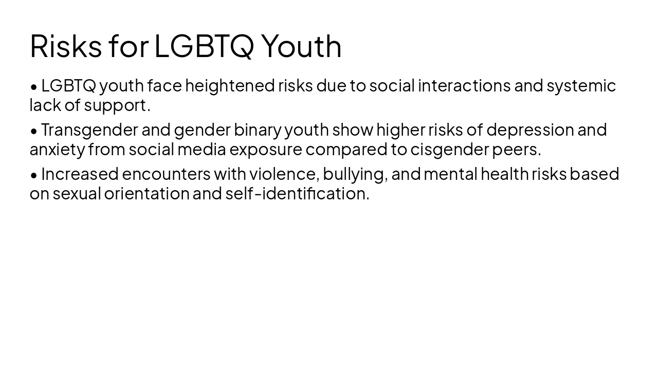 Slide 8 - Risks for LGBTQ Youth