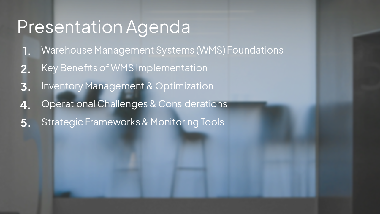 Slide 2 - Presentation Agenda