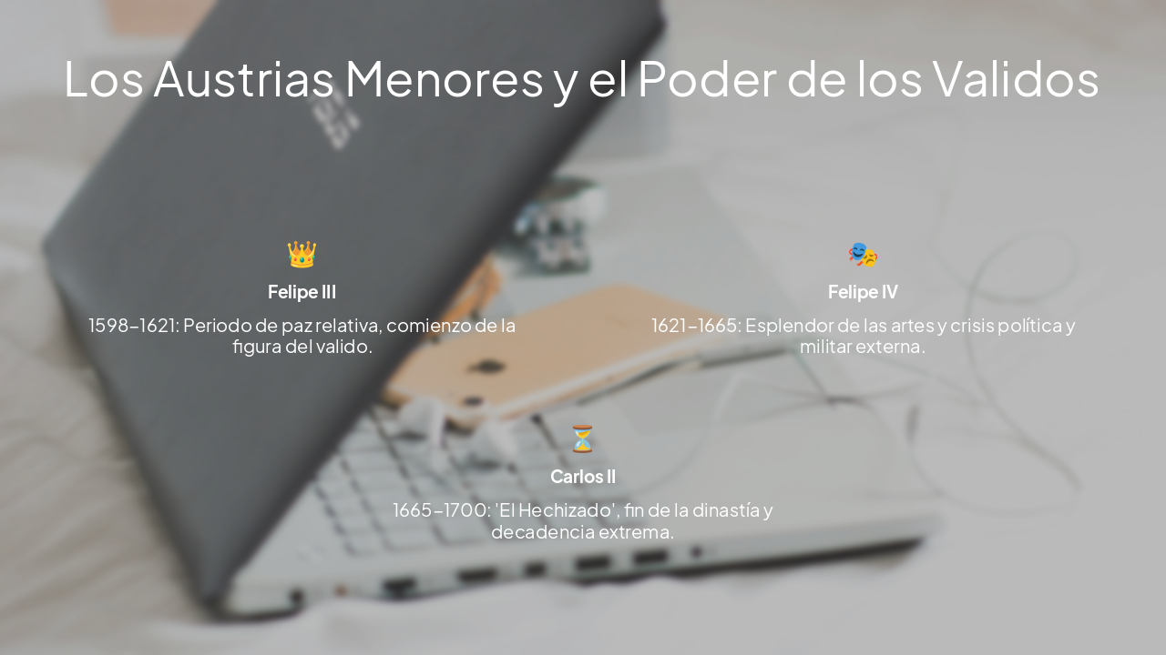 Slide 3 - Los Austrias Menores y el Poder de los Validos