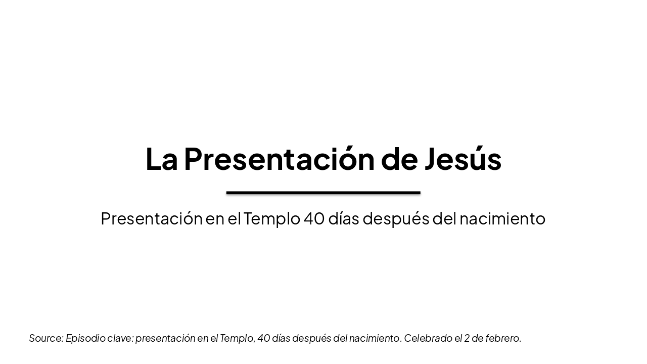 Slide 1 - La Presentación de Jesús