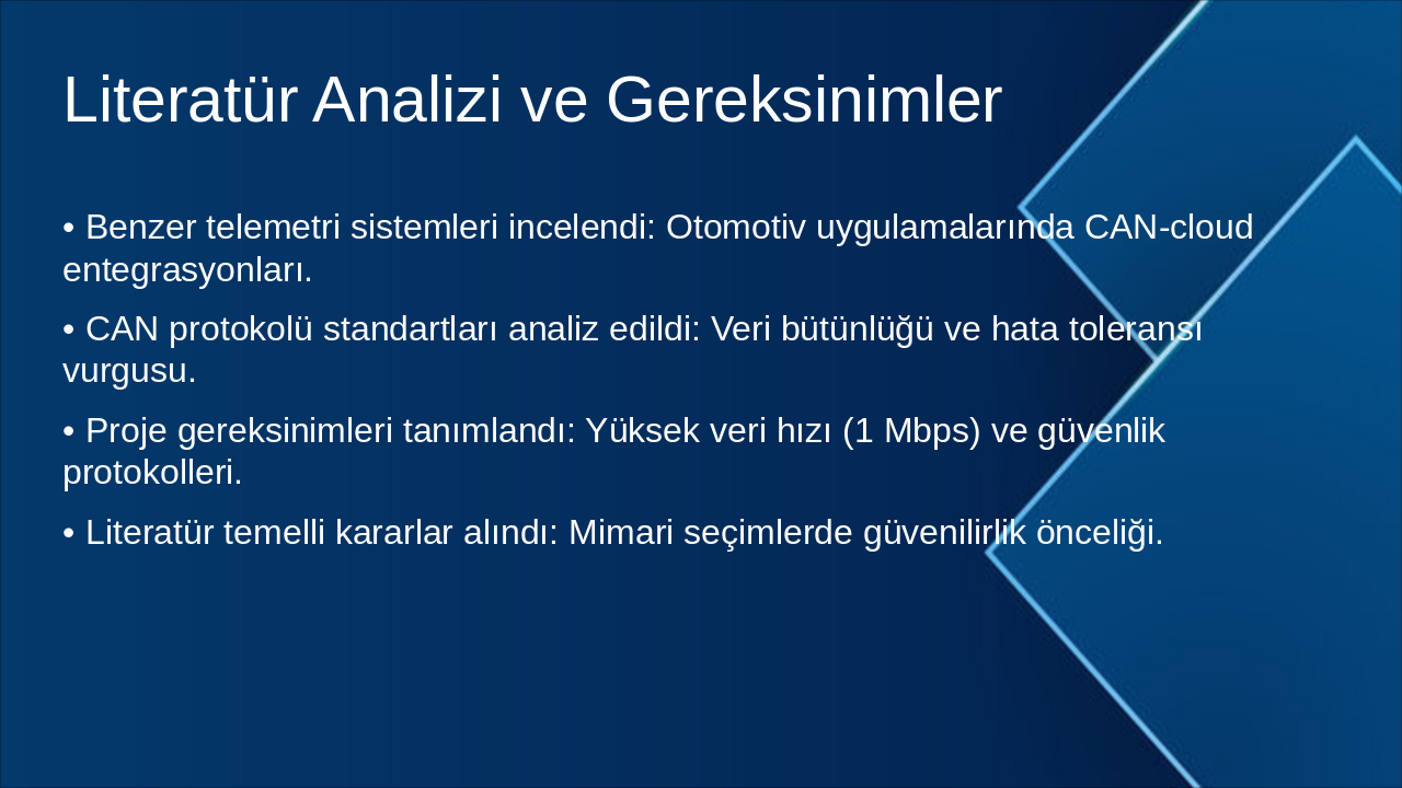 Slide 3 - Literatür Analizi ve Gereksinimler