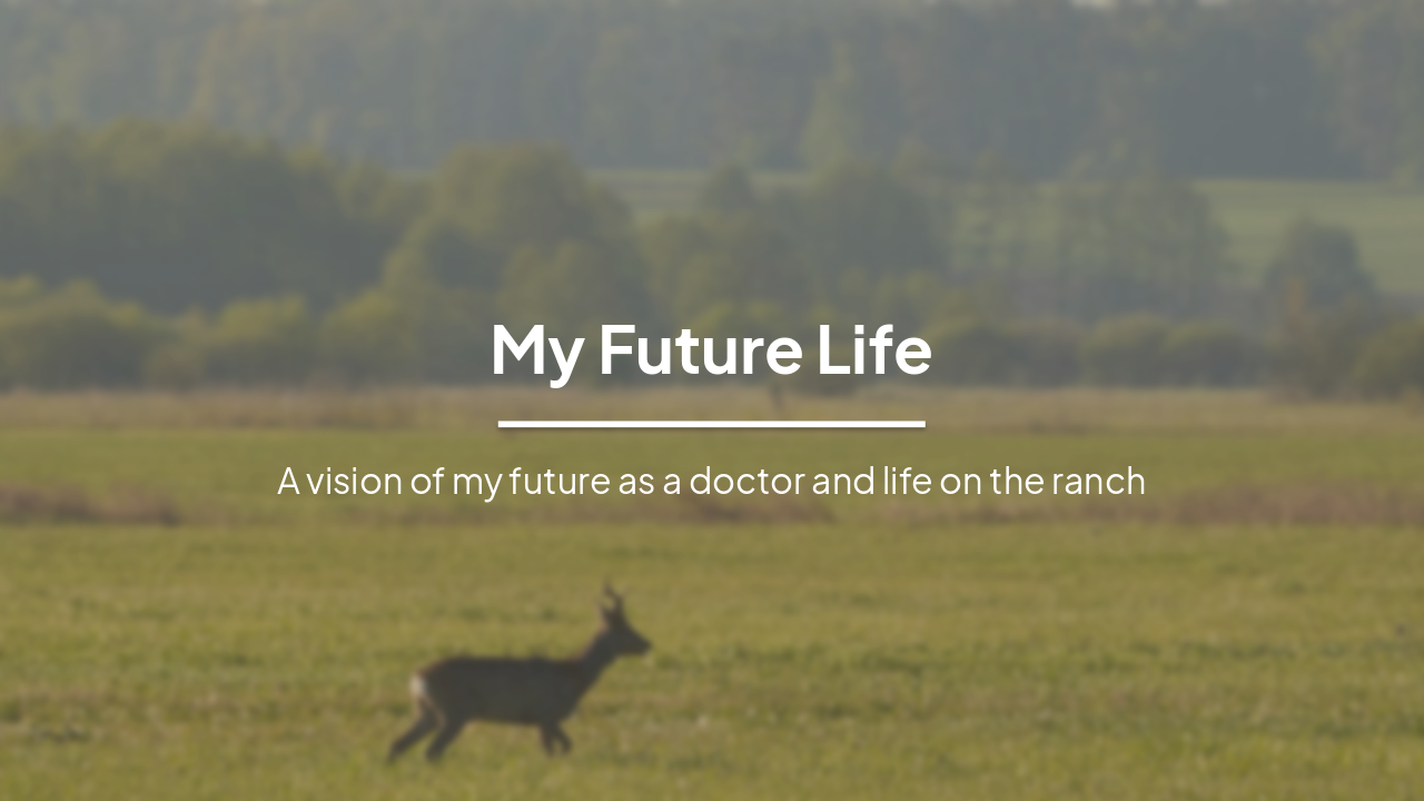 My Future Life: Dreams and Goals