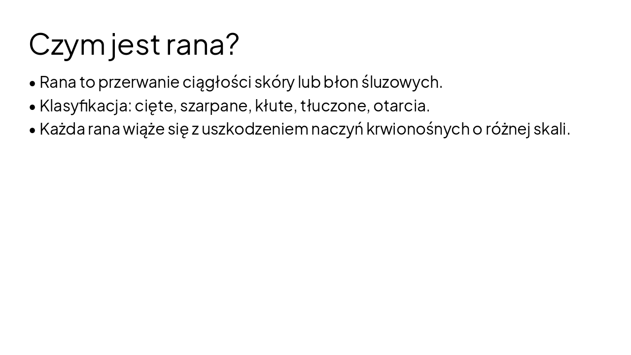 Slide 4 - Czym jest rana?