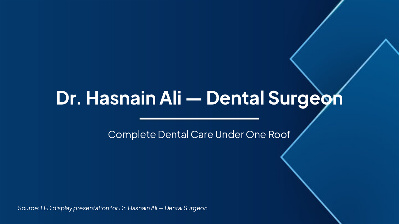 Dr. Hasnain Ali: Complete Dental Care