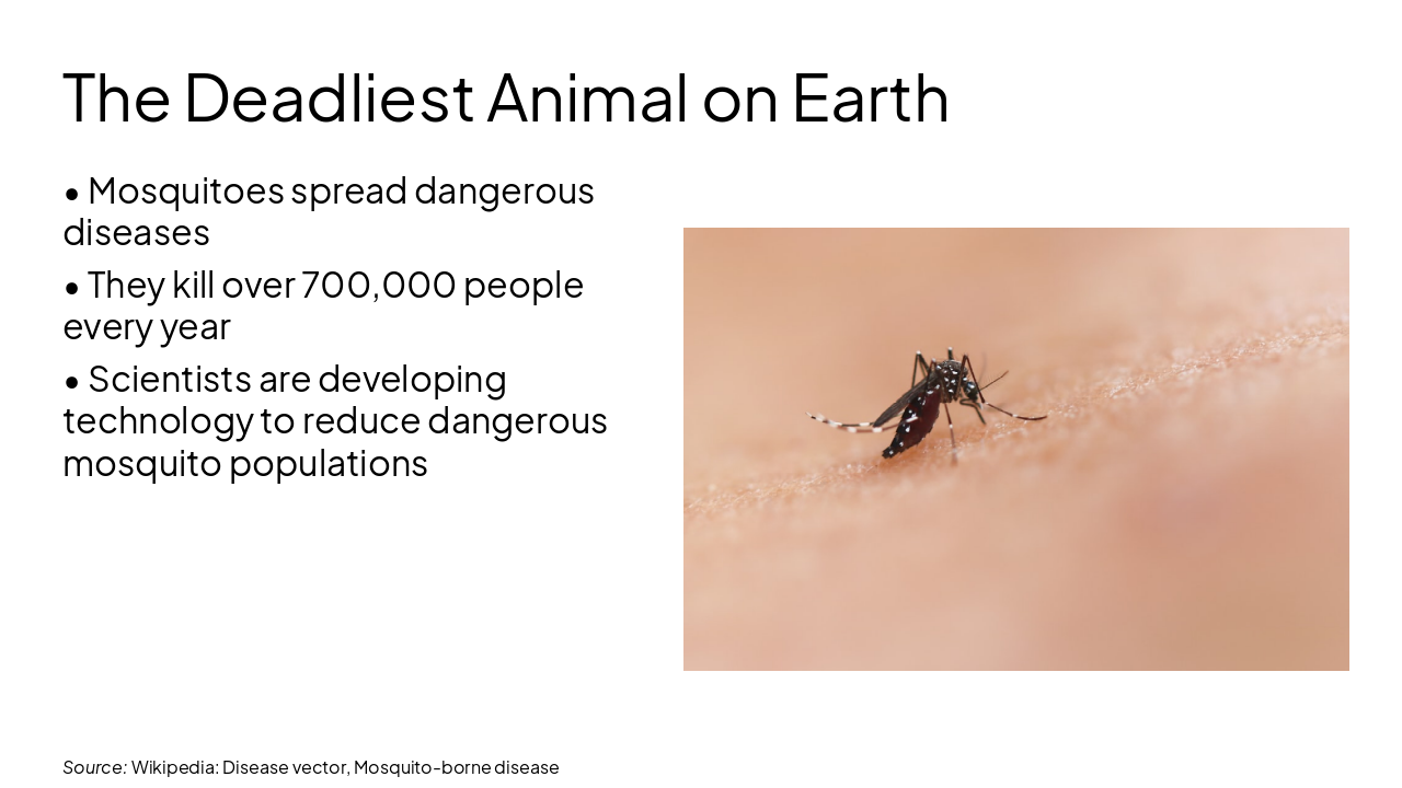 Slide 2 - The Deadliest Animal on Earth