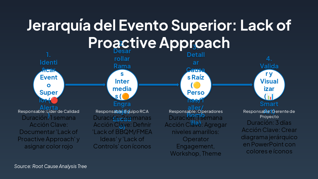 Slide 3 - Jerarquía del Evento Superior: Lack of Proactive Approach