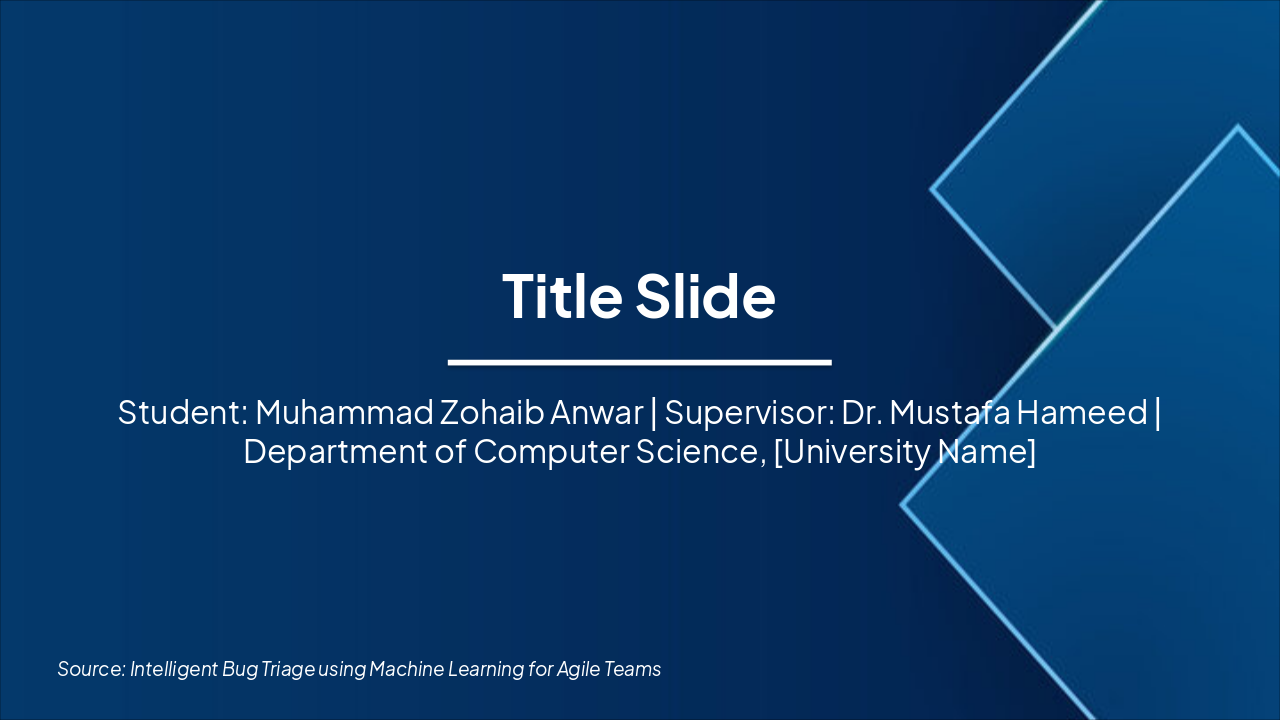 ML Bug Triage for Agile Teams Proposal