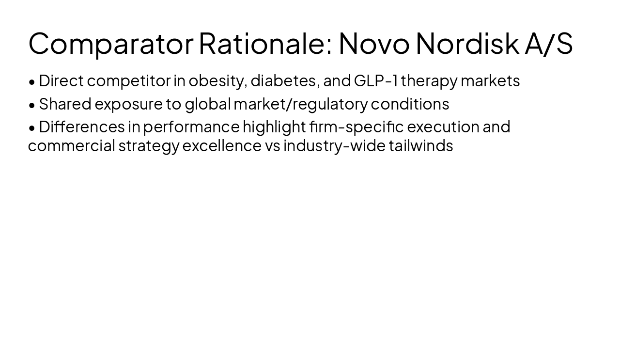 Slide 5 - Comparator Rationale: Novo Nordisk A/S