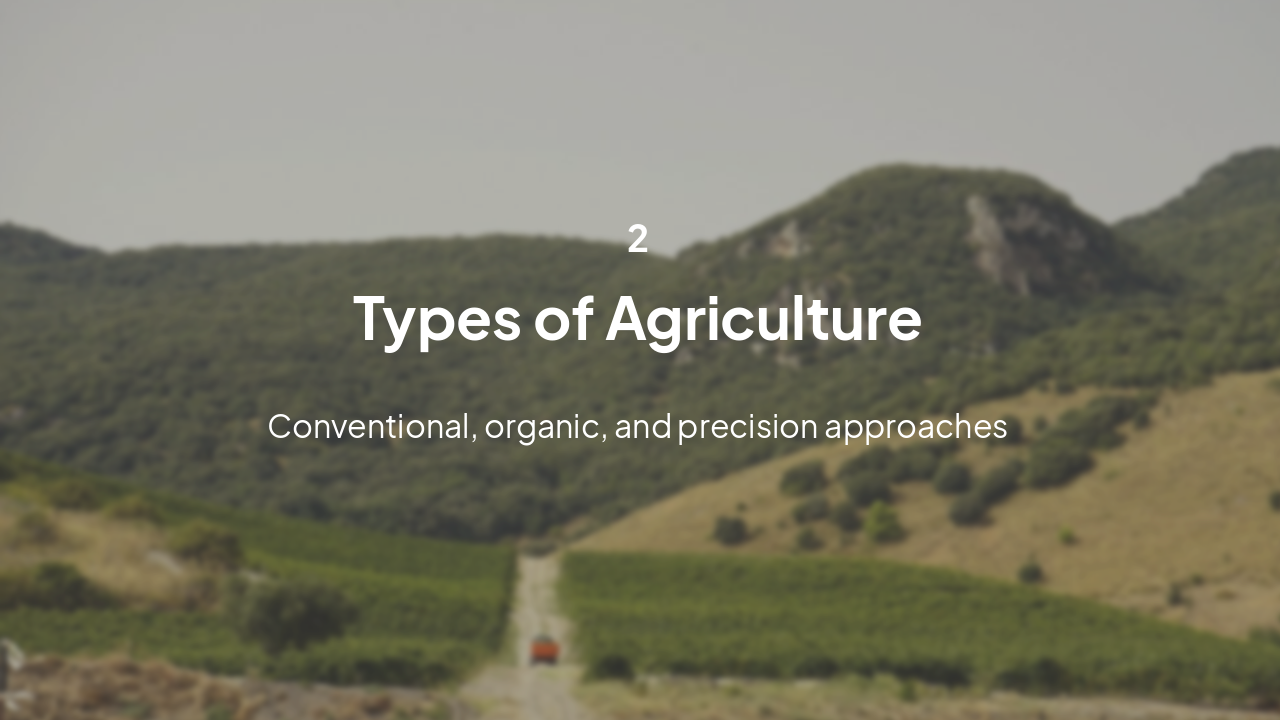 Slide 6 - Diversity in Farming Methods