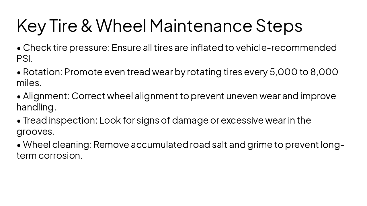Slide 3 - Key Tire & Wheel Maintenance Steps