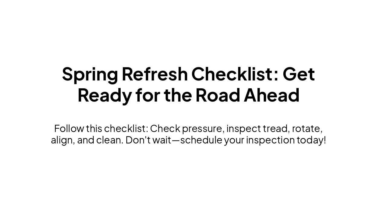 Slide 5 - Spring Refresh Checklist