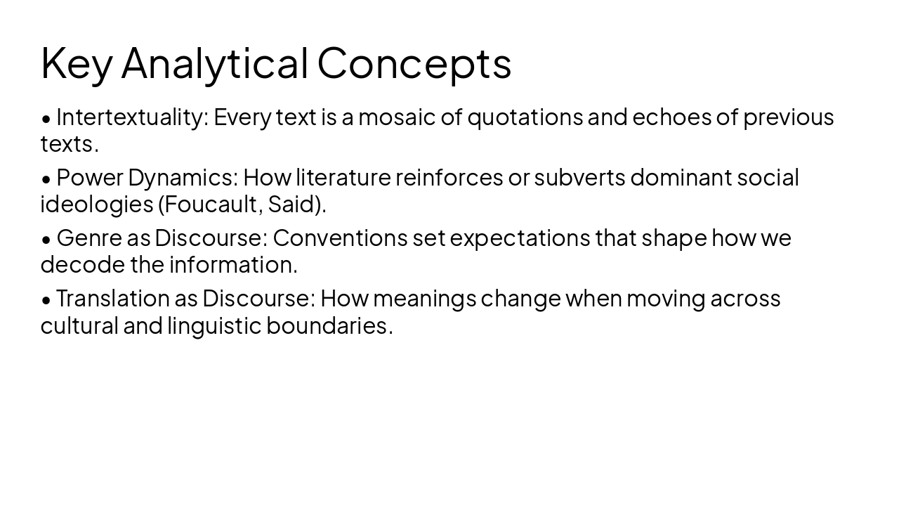 Slide 9 - Key Analytical Concepts