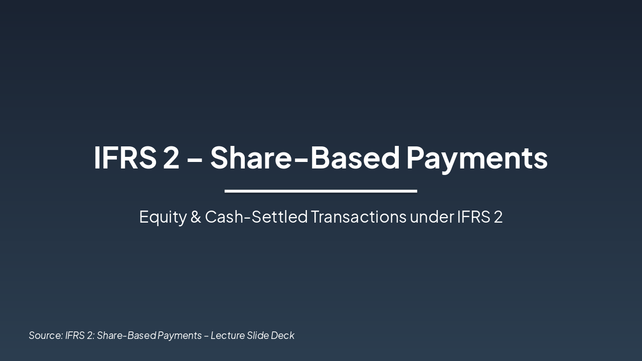 Mastering IFRS 2 Share-Based Payments